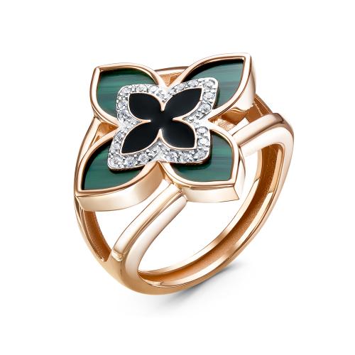 Золотое кольцо с малахитом BERGER 110281 м